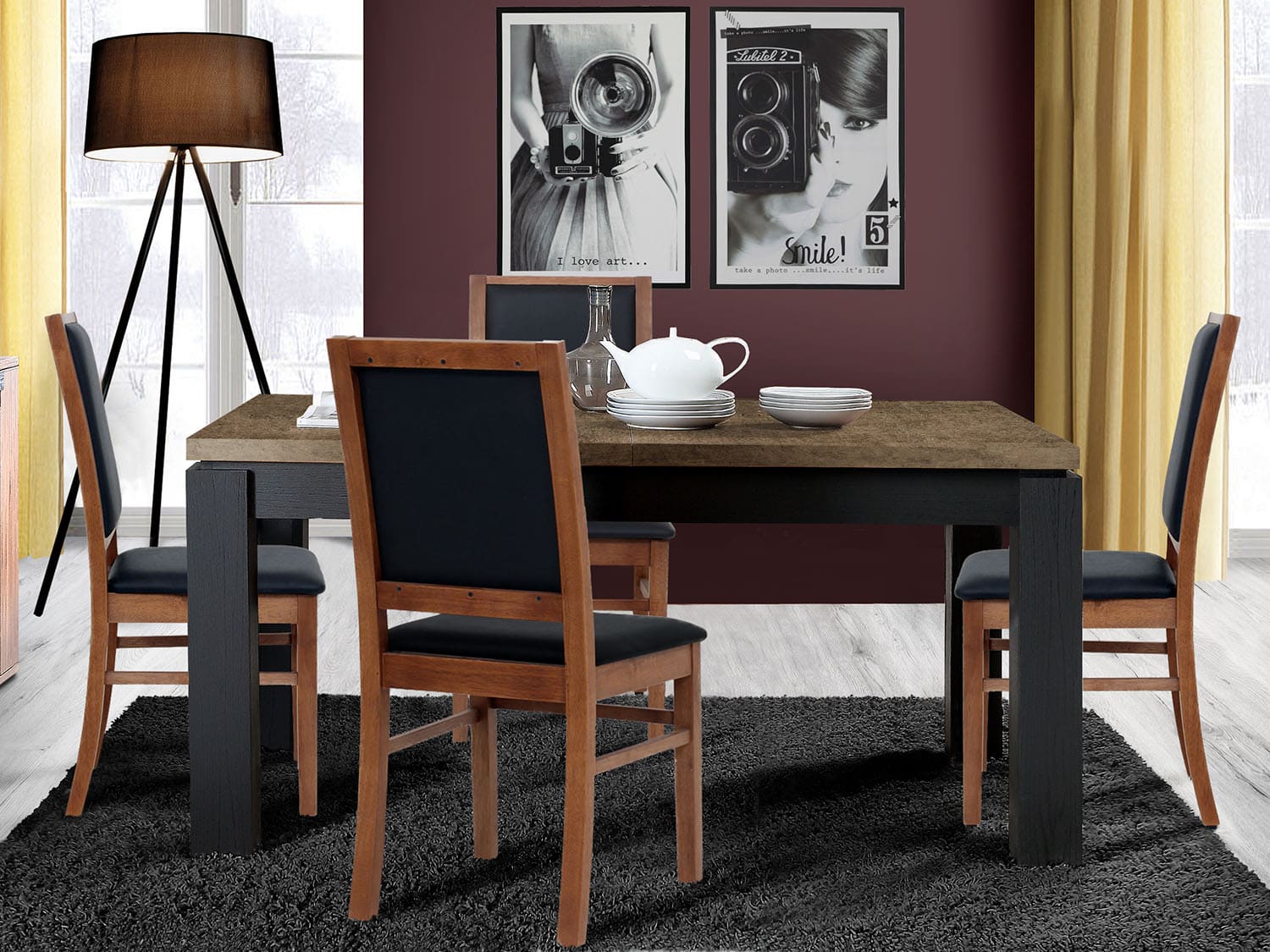 Latina One Extendable Dining Table, Extendable Dining Room Table And Chairs