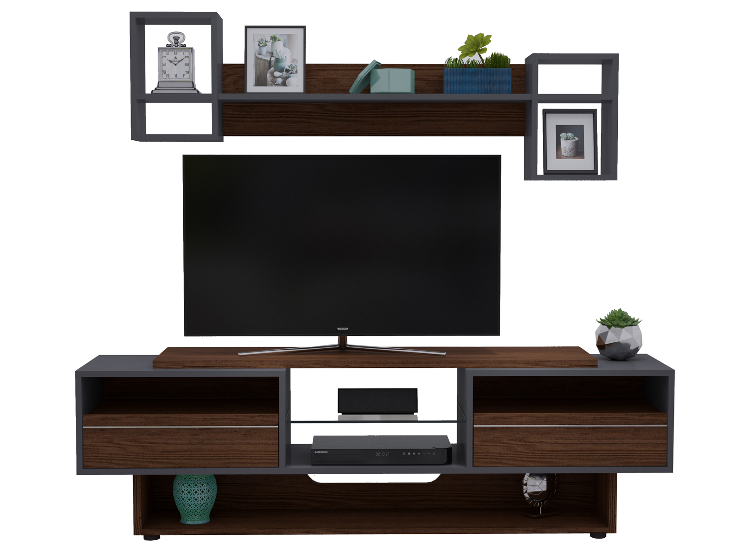 Buy Strata Tv Unit With Wall Shelf @40% OFF India, Best TV Cabinet